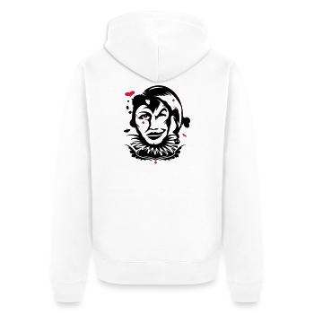 Playing card joker - Unisex Premium Organic Zip Hoodie - white - Back - Thijin (182cm)