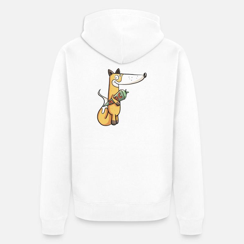 Écolier Fuchs I Einschulung Erstklässler - Veste à capuche bio Premium Unisexe - blanc