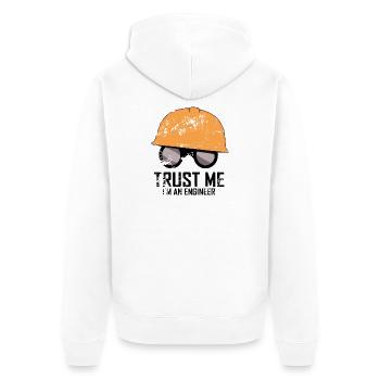 Trust me I'm an engineer - Veste à capuche bio Premium Unisexe - blanc - Dos - Thijin (182cm)