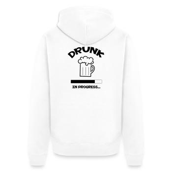 Drunk in progress... - Veste à capuche bio Premium Unisexe - blanc - Dos - Thijin (182cm)