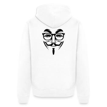 Geek Anonymous - Veste à capuche bio Premium Unisexe - blanc - Dos - Thijin (182cm)