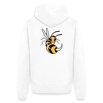 Wasp with giant sting - Unisex Premium Organic Zip Hoodie - white - Back - Thijin (182cm)