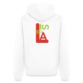T-shirt souvenir Lisbonne - Veste à capuche bio Premium Unisexe - blanc - Dos - Thijin (182cm)