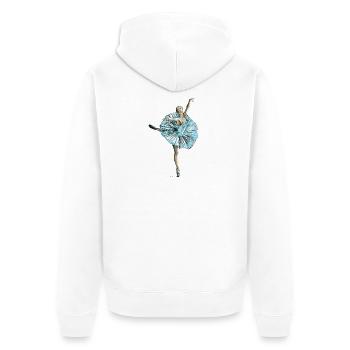 ballet - Unisex Premium Organic Zip Hoodie - white - Back - Thijin (182cm)
