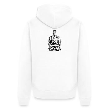 karate - Veste à capuche bio Premium Unisexe - blanc - Dos - Thijin (182cm)