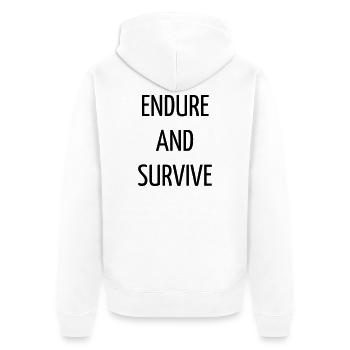 Quote / Gaming / Geek / Gamer / Computer / Game - Unisex Premium Organic Zip Hoodie - white - Back - Thijin (182cm)