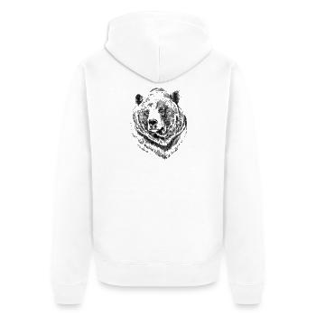 bear - Veste à capuche bio Premium Unisexe - blanc - Dos - Thijin (182cm)