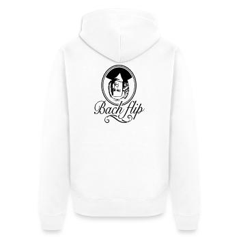 Bach Flip - Unisex Premium Bio Zip Hoodie - Weiß - Hinten - Thijin (182cm)