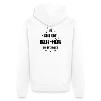 Beau-père / Belle-mère / Mariage / Famille - Veste à capuche bio Premium Unisexe - blanc - Dos - Thijin (182cm)