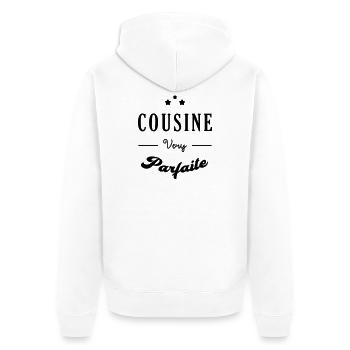 Oncle / Tante / Cousin / Cousine - Veste à capuche bio Premium Unisexe - blanc - Dos - Thijin (182cm)