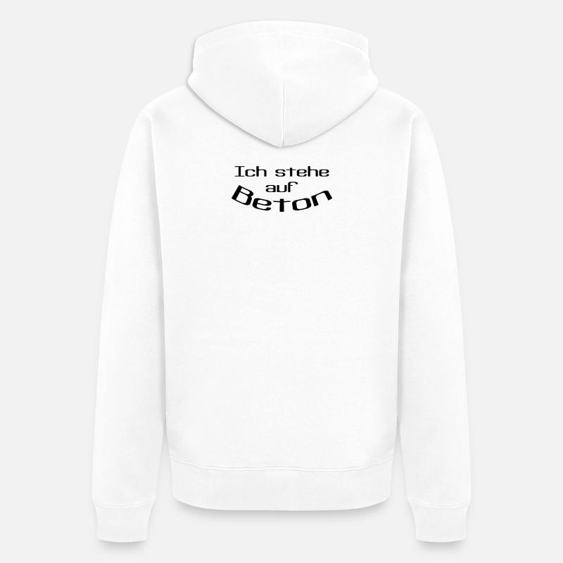 Je suis sur le béton - Veste à capuche bio Premium Unisexe - blanc
