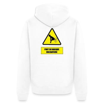 Danger pet - Veste à capuche bio Premium Unisexe - blanc - Dos - Thijin (182cm)