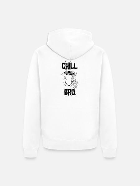 Chill Bro Proboscis Monkey Gift - Unisex Premium Organic Zip Hoodie - white