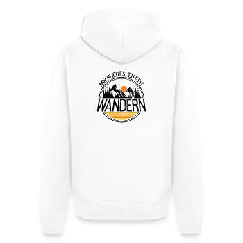 Mir Reichts Ich Geh Wandern Berge Natur Camping - Unisex Premium Bio Zip Hoodie - Weiß - Hinten - Thijin (182cm)