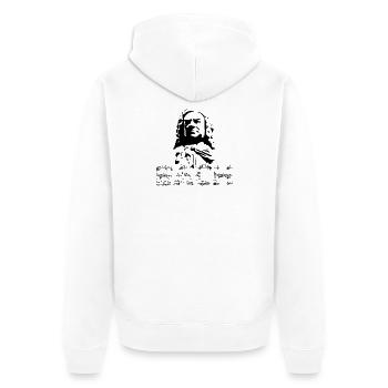 Johann Sebastian Bach - Unisex Premium Bio Zip Hoodie - Weiß - Hinten - Thijin (182cm)