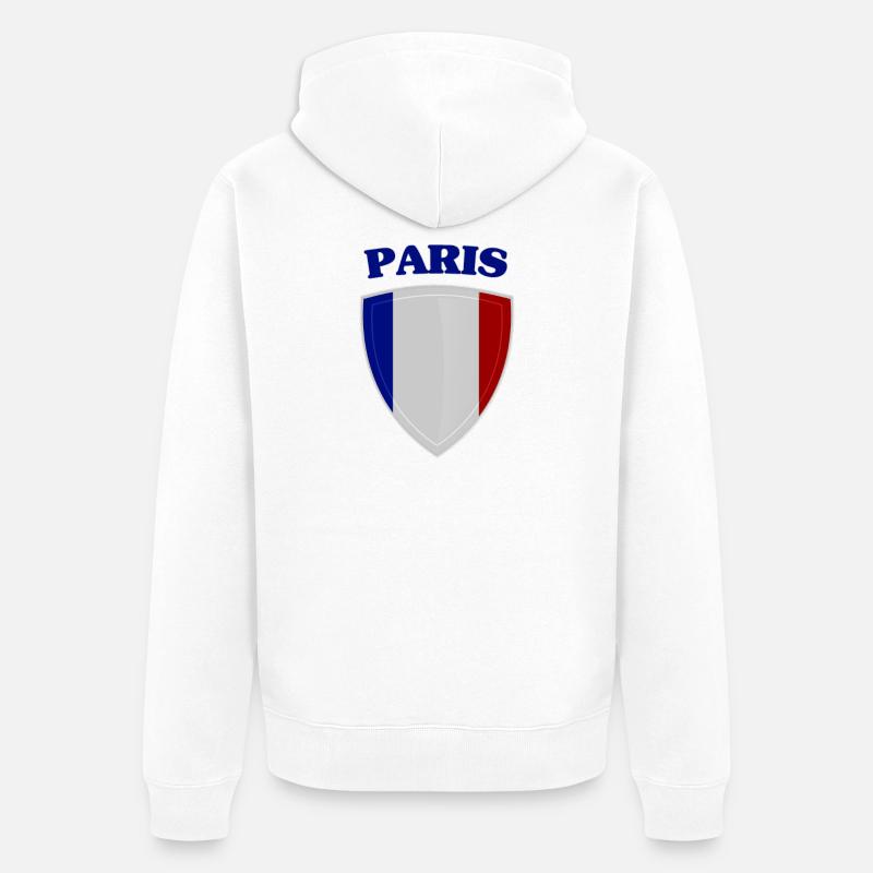 Paris (Paris) - Veste à capuche bio Premium Unisexe - blanc