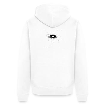 Schwarzes Loch Galaxie Universum - Unisex Premium Bio Zip Hoodie - Weiß - Hinten - Thijin (182cm)