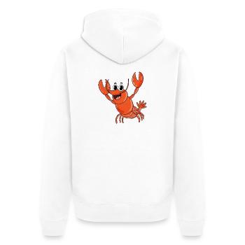 lobster - Unisex Premium Organic Zip Hoodie - white - Back - Thijin (182cm)