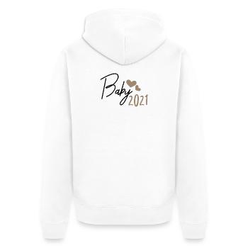 Bébé 2021 - Veste à capuche bio Premium Unisexe - blanc - Dos - Thijin (182cm)
