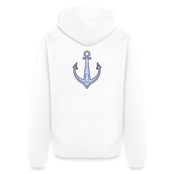ancre - Veste à capuche bio Premium Unisexe - blanc - Dos - Thijin (182cm)