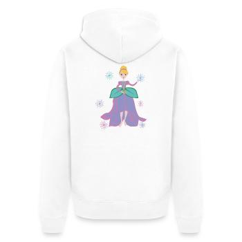 Fantaisie de princesse avec coeur de fleur - Veste à capuche bio Premium Unisexe - blanc - Dos - Thijin (182cm)
