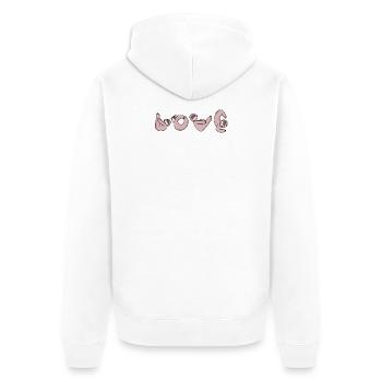 Love Yoga Fitness Sloth Love - Unisex Premium Organic Zip Hoodie - white - Back - Thijin (182cm)