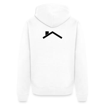 Maison toit - Veste à capuche bio Premium Unisexe - blanc - Dos - Thijin (182cm)
