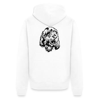 Spinone Italiano Tête - Veste à capuche bio Premium Unisexe - blanc - Dos - Thijin (182cm)