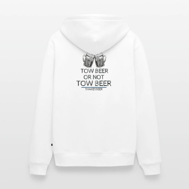 Bier oder nicht Bier Unisex Premium Bio Zip Hoodie