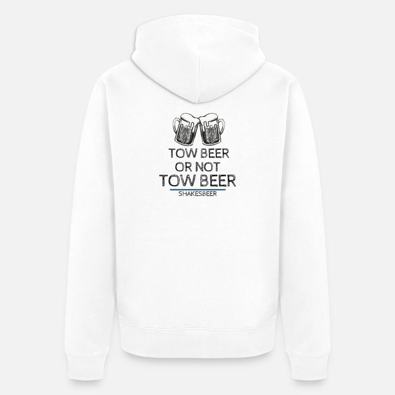 Bier oder nicht Bier - Unisex Premium Bio Zip Hoodie - Weiß