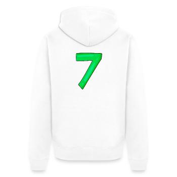 7 - Veste à capuche bio Premium Unisexe - blanc - Dos - Thijin (182cm)