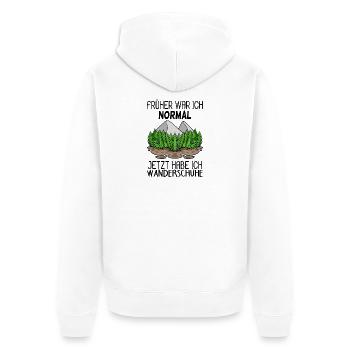 Berg Berge Wandern - Unisex Premium Bio Zip Hoodie - Weiß - Hinten - Thijin (182cm)