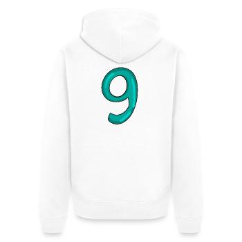 9 - Veste à capuche bio Premium Unisexe - blanc - Dos - Thijin (182cm)
