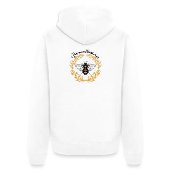 Bienen Flüsterer Imker Imkerin Geschenk Frühling - Unisex Premium Bio Zip Hoodie - Weiß - Hinten - Thijin (182cm)