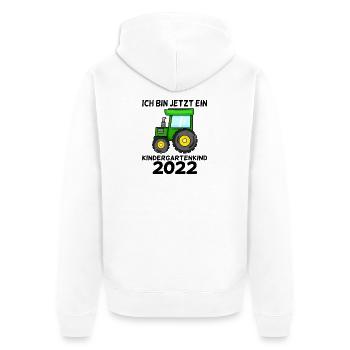 Kindergarten Kindergartenkind 2022 - Unisex Premium Bio Zip Hoodie - Weiß - Hinten - Thijin (182cm)