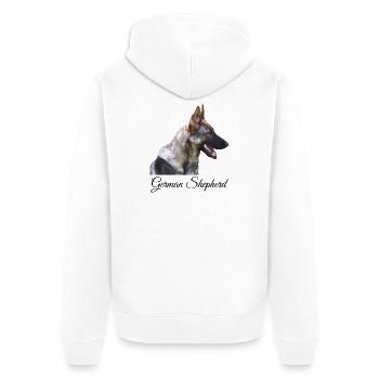Chien de berger allemand German Shepherd Hundesport - Veste à capuche bio Premium Unisexe - blanc - Dos - Thijin (182cm)