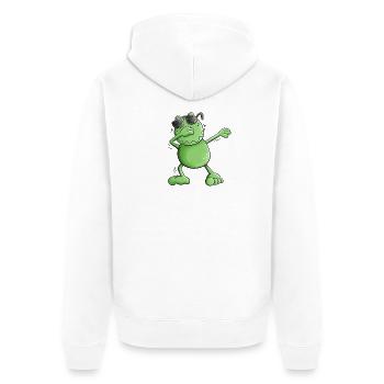 Grenouille cool avec des lunettes de soleil Make the Dab Dance - Veste à capuche bio Premium Unisexe - blanc - Dos - Thijin (182cm)