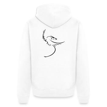 drache figur mythos dragonfly dachensymbol phoenix - Unisex Premium Bio Zip Hoodie - Weiß - Hinten - Thijin (182cm)