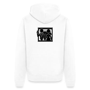 JGA Braut Bräutigam Heirat Game Over Geschenk - Unisex Premium Bio Zip Hoodie - Weiß - Hinten - Thijin (182cm)