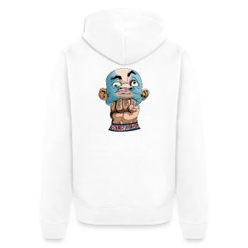 Poing Paris - Veste à capuche bio Premium Unisexe - blanc - Dos - Thijin (182cm)