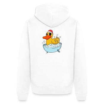 Canard de bain Noël - Veste à capuche bio Premium Unisexe - blanc - Dos - Thijin (182cm)