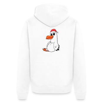 Noël mouette - Veste à capuche bio Premium Unisexe - blanc - Dos - Thijin (182cm)