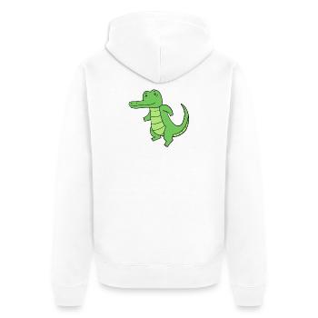 Crocodile - Veste à capuche bio Premium Unisexe - blanc - Dos - Thijin (182cm)