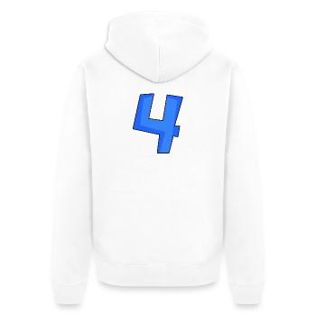 4 - Unisex Premium Organic Zip Hoodie - white - Back - Thijin (182cm)