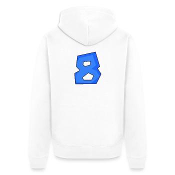 8 - Veste à capuche bio Premium Unisexe - blanc - Dos - Thijin (182cm)