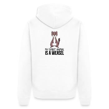 Belette - Veste à capuche bio Premium Unisexe - blanc - Dos - Thijin (182cm)