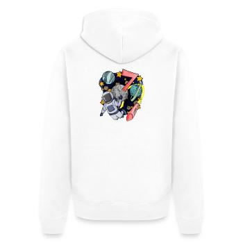 7 anniversaire garçon - 7 ans - J’ai 7 ans - Veste à capuche bio Premium Unisexe - blanc - Dos - Thijin (182cm)