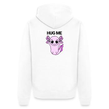 Axolotl Câlin - Veste à capuche bio Premium Unisexe - blanc - Dos - Thijin (182cm)