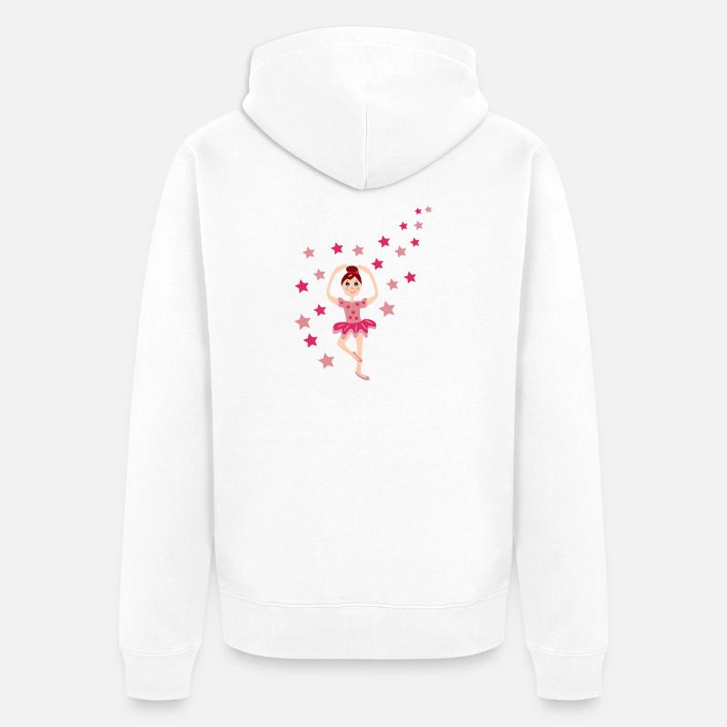 Danseuse classique - Veste à capuche bio Premium Unisexe - blanc