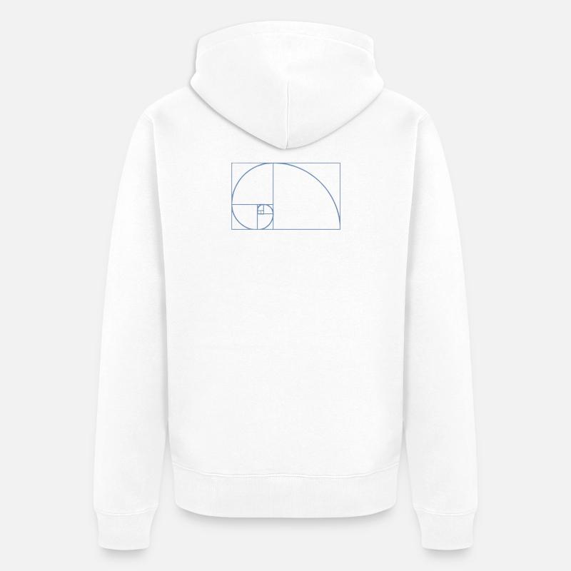 Fibonacci Tshirt - Veste à capuche bio Premium Unisexe - blanc